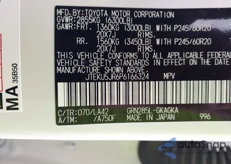 2023 Toyota 4Runner Limited z USA, uszkodzony, nr VIN JTEKU5JR6P6166324